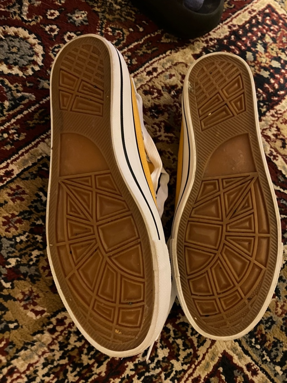 Yellow Canvas Lace-Up Sneakers - Picture 3 of 4